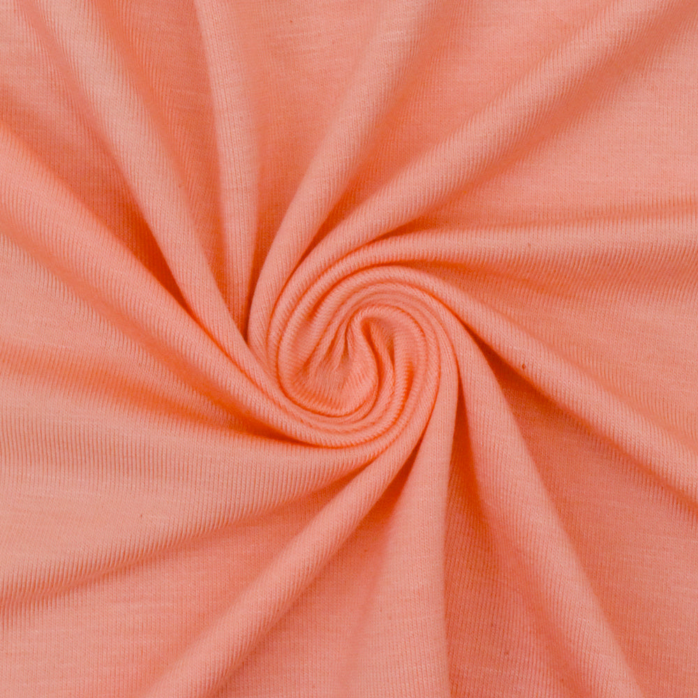 Peach Solid Stretch Spandex Rayon Modal Jersey Knit Fabric – Girl