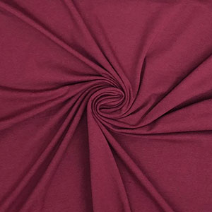 Burgundy Red Solid Cotton Spandex Knit 