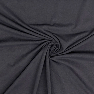 Charcoal Gray Solid Cotton Spandex Knit Fabric - Girl Charlee