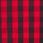 FabricLA Cotton Flannel Plaid Fabric 60W - 2 Yards (Buffalo Plaid Red/Black)