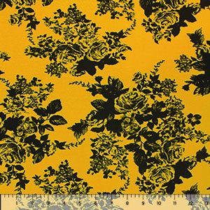 floral cotton jersey fabric