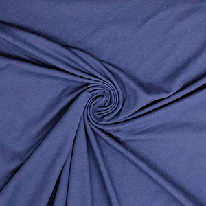 Indigo Blue Solid Cotton Spandex Knit Fabric - Girl Charlee