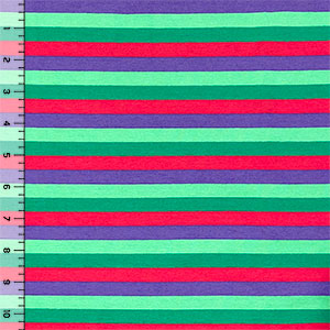 Team Small Stripe Cotton Spandex Knit Fabric