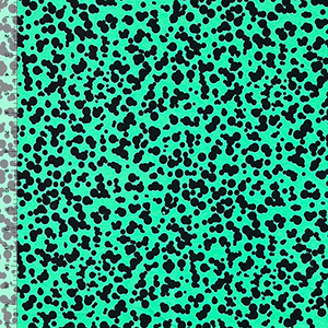 Black Paint Dots on Green Modal Cotton Spandex Knit Fabric