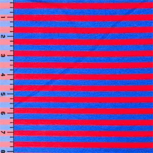 Red Blue Small Stripe Cotton Spandex Knit Fabric