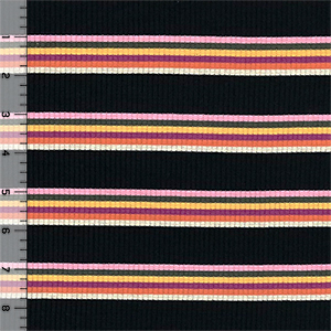 stripe rib knit fabric