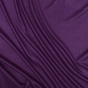 Plum Purple Solid Jersey Spandex Blend Ribbed Knit Fabric - Girl