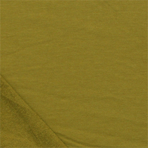 Olive Gold Cotton Modal Lycra French Terry Knit Fabric by Famous