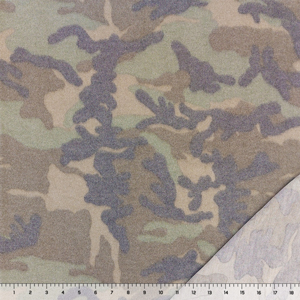 Heather Muted Camo Brushed Hacci Sweater Knit Fabric