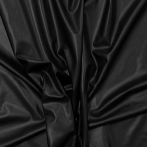 NEW Designer Jet Black Wet Look Stretch Like Leather Fabric 57''147 cm –  Iana Fabrics