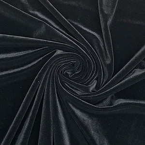 black stretch knit fabric