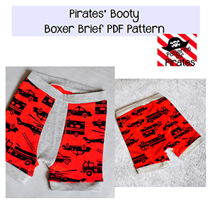 Patterns For Pirates Pirates' Booty Boxer Briefs Sewing Pattern - Girl