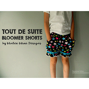 Winter Wear Designs Tout de Suite Bloomer Shorts Sewing Pattern - Girl