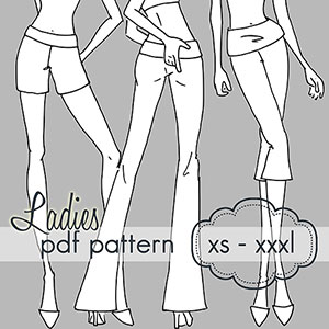 Jocole Ladies Yoga Pants Sewing Pattern - Girl Charlee